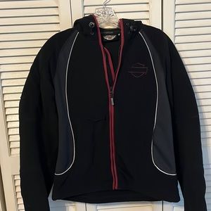 Genuine Harley Davidson Riding jacket with reflective piping.